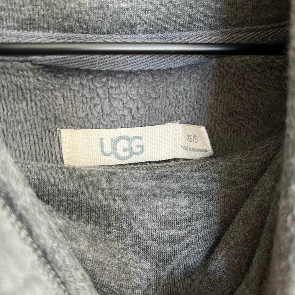 UGG Charlynne Double Knit Fleece Poncho in Grey, size XS/S - Picture 7 of 9